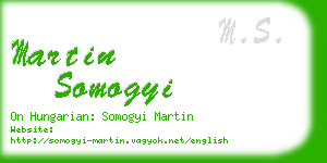 martin somogyi business card